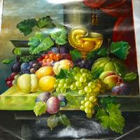 Dipinto natura morta con frutta