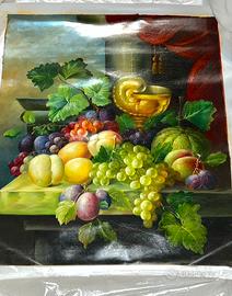 Dipinto natura morta con frutta