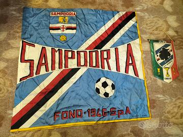 Coppia Oggetti Vintage Squadra di Calcio Sampdoria