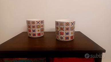 Coppia di vasi Siciliani decorati