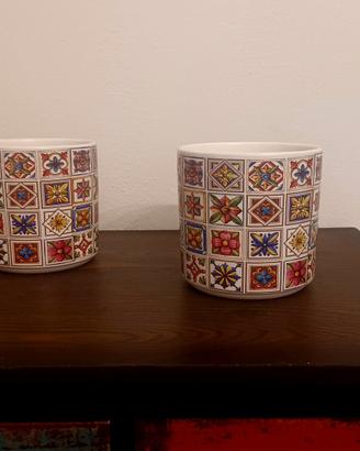Coppia di vasi Siciliani decorati
