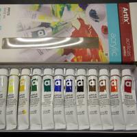 12 tubi di colori acrilici