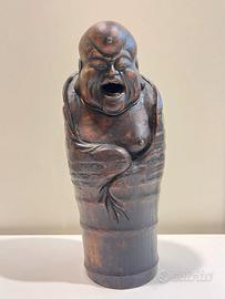 Scultura cinese antica in bamboo