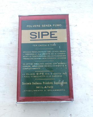 Scatola polvere da caccia SIPE vuota