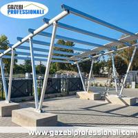 Carport fotovoltaico parcheggio auto gazebo tetto