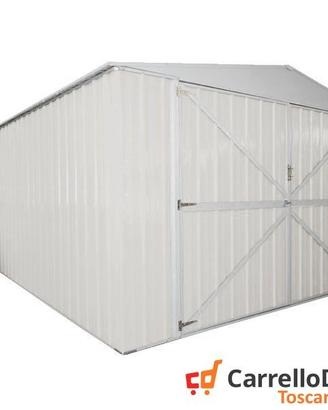 Box acciaio garage auto lamiera 360x600 bianco