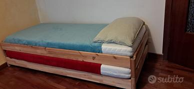 letti sovrapponibili ikea legno  80 200