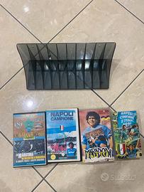 Cassete VHS della squadra del Napoli e Maradona