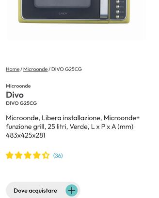 Microonde candy divo G25CG 