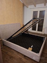Letto Matrimoniale Contenitore Grigio Nabuk
