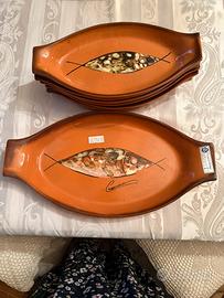 Servizio Piatti Pesce Ceramiche Cermac 1970