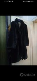 cappotto lungo donna in pelliccia sintetica 