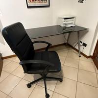 Scrivania vetro + poltrona