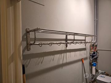 Appendiabiti da Parete Acciaio Inox 150 cm