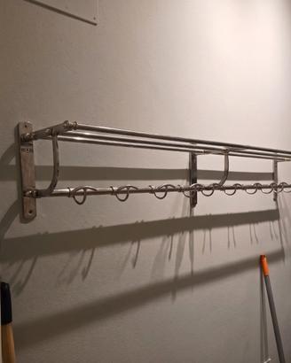 Appendiabiti da Parete Acciaio Inox 150 cm
