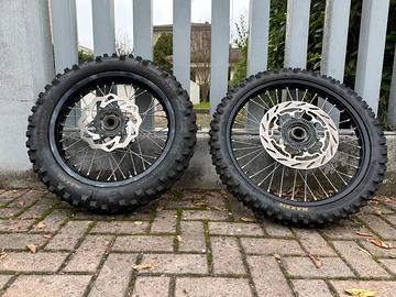 Kit ruote enduro 21/18 e  cerchioni EXCEL + Maxxis