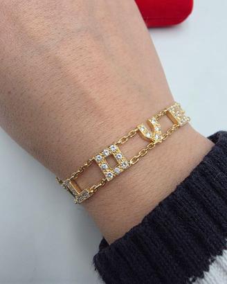 BRACCIALE I LOVE YOU ORO DIAMANTI