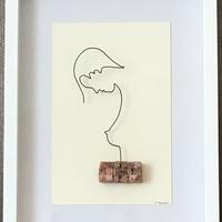 ARTE - NUDO DI DONNA DI PROFILO - Tecnica mista