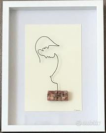 ARTE - NUDO DI DONNA DI PROFILO - Tecnica mista