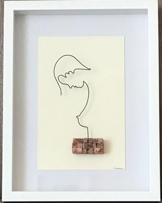 ARTE - NUDO DI DONNA DI PROFILO - Tecnica mista