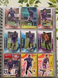 Lotto cards fiorentina e genoa calciatori panini