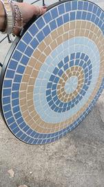 Set tavolo+2 sedie in ferro battuto.