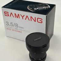 Samyang 8mm f/3.5 UMC Fish-Eye CS II per Canon