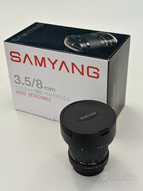 Samyang 8mm f/3.5 UMC Fish-Eye CS II per Canon