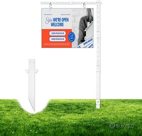 Supporto combinato in metallo a forma di L Bianco