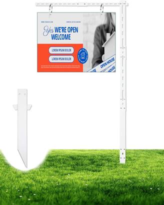 Supporto combinato in metallo a forma di L Bianco