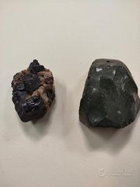 minerale di ossidiana e granato