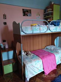 CAMERETTA BIMBI CON SOPPALCO E TUNNEL CONTENITORE