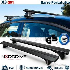 Barre Portatutto per Bmw X3 G01 in Alluminio Nero