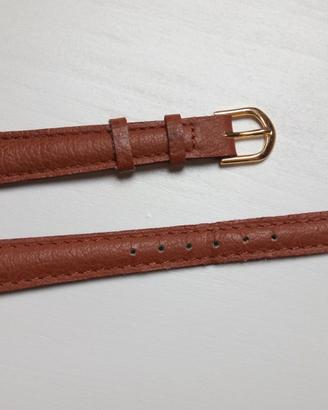 Cinturino donna marrone mm 13 vera pelle vintage