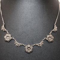 Collier Vintage argento marcasite