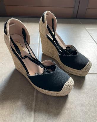 ESPADRILLAS sandali con zeppa