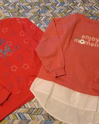 Set 2 felpe taglia 8 anni