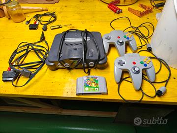 Nintendo 64 + 2 joystick + super Mario bros
