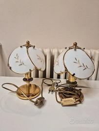 Coppia lampade bajour in vetro