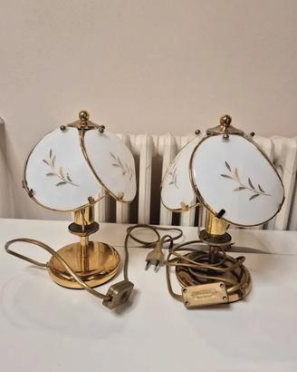 Coppia lampade bajour in vetro