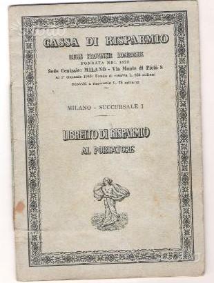 Libretti cassa risparmio