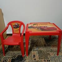 Tavolo e sedia CARS per bambini 