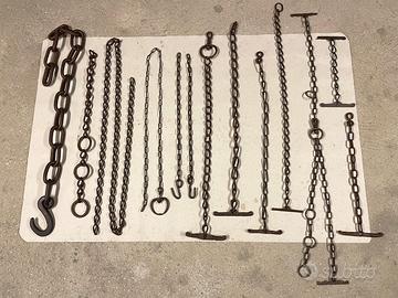 Antica catena da stalla per bovini