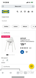Sediolone Ikea bimbi Antilop