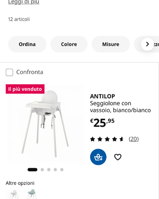 Sediolone Ikea bimbi Antilop