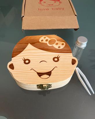 Scatola BIMBA porta dentini legno