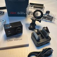 Fotocamera 4K con cover subacquea