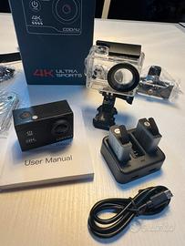 Fotocamera 4K con cover subacquea