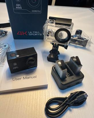 Fotocamera 4K con cover subacquea