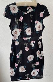 Vestito estivo nero con fiori, taglia M